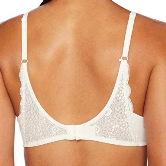 32B Maidenform‎ Lacy Demi Coverage Push-Up UW Bra Ivory NWT - Picture 6 of 7